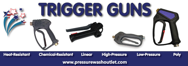 CHEMICAL RESISTANT PRESSURE WASH TRIGGER GUNS